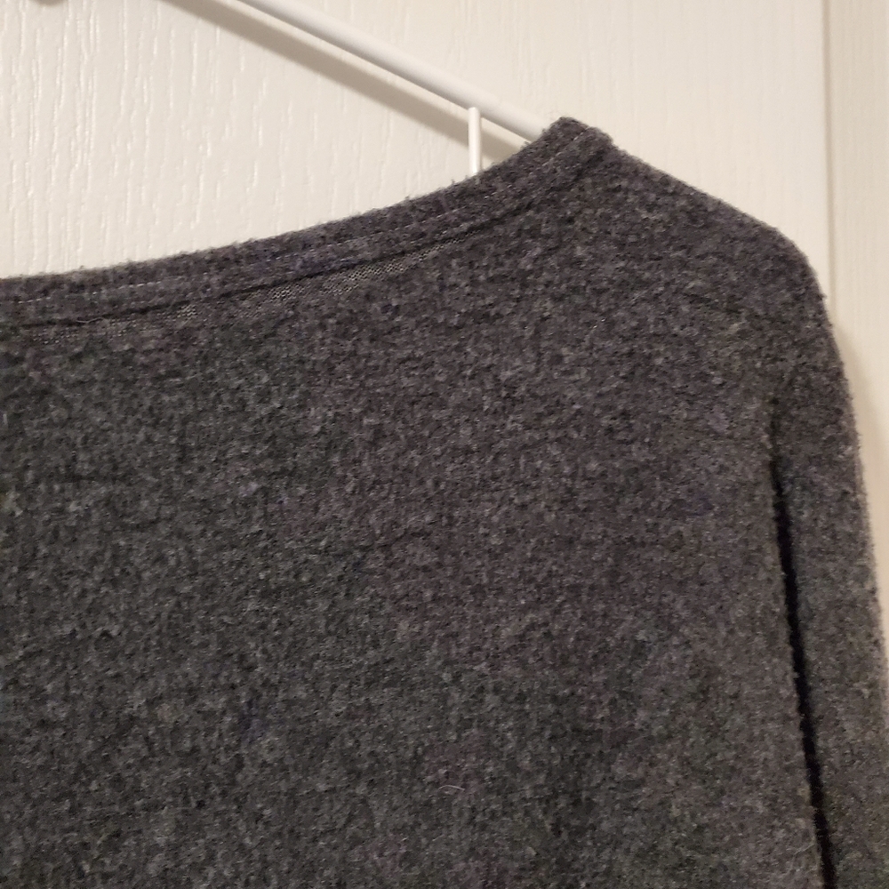 Go Couture Boatneck Dolman Knit Sweater- Grey/White (Size S) - Picture 14 of 16